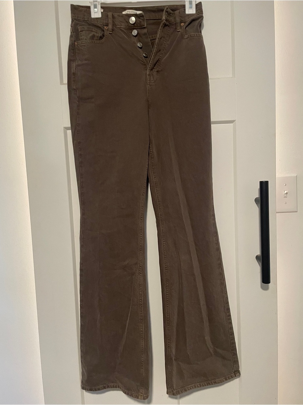 High-Rise Brown Women's Flare Jeans